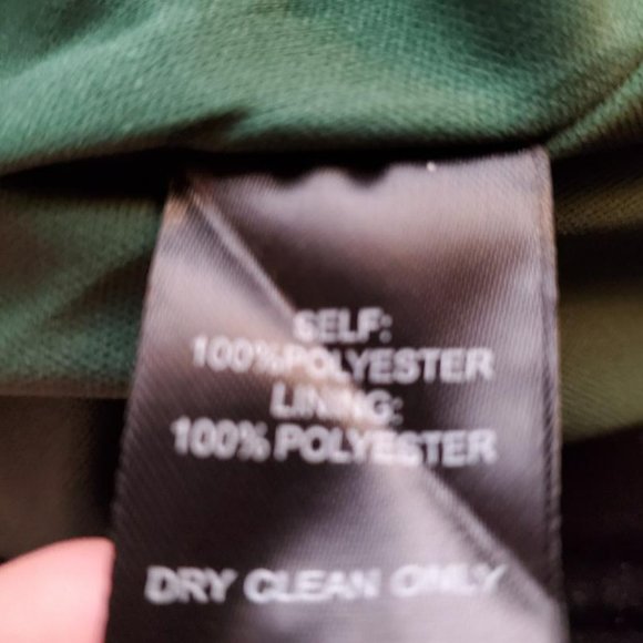 Modcloth Dress Womens XL Green Sleeveless Flare Satin Feel Ruffle Long - Picture 11 of 11